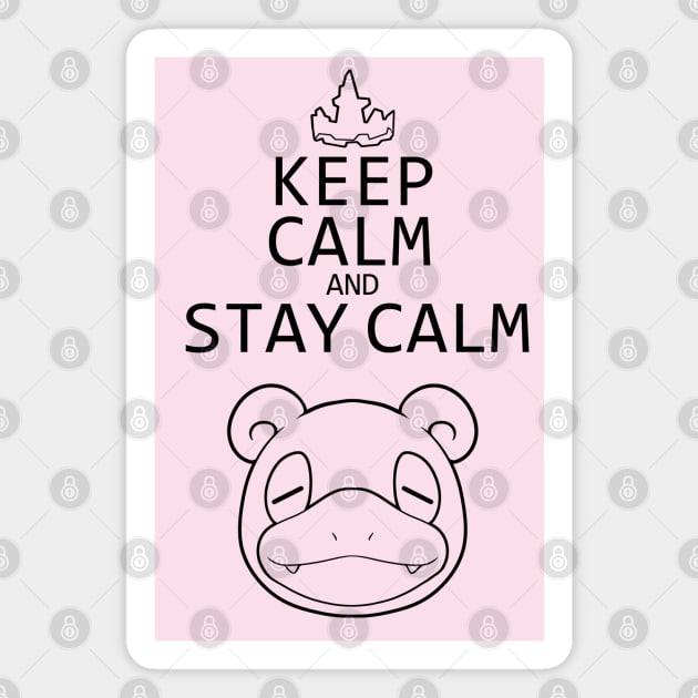 Keep calm and stay clam (black) Magnet by Suika-X